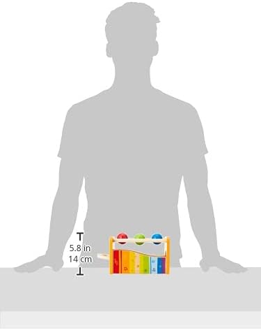 Hape Pound & Tap Bench with Slide-Out Xylophone - Musical Learning Toy for Toddlers 12M+