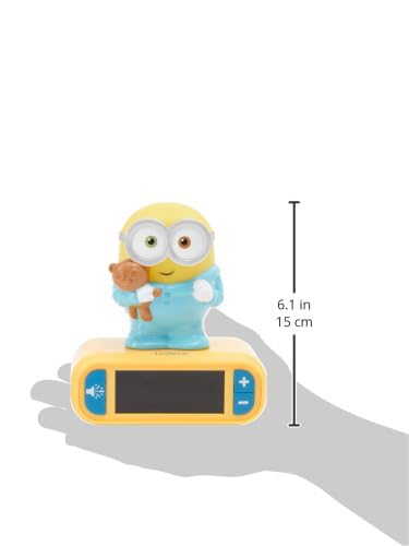 LEXIBOOK Minions Digital Alarm Clock with Night Light - Bob Light-Up Feature, Snooze & Sound Effects