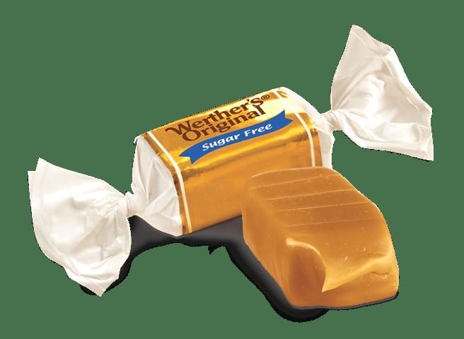Werther's Original Sugar-Free Creamy Toffees, Gluten-Free Individually Wrapped Treats