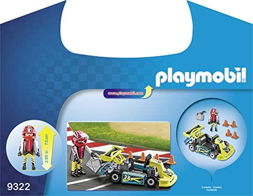 Playmobil 9322 Action Go-Kart Racer Carry Case - Portable Playset for Ages 4-10