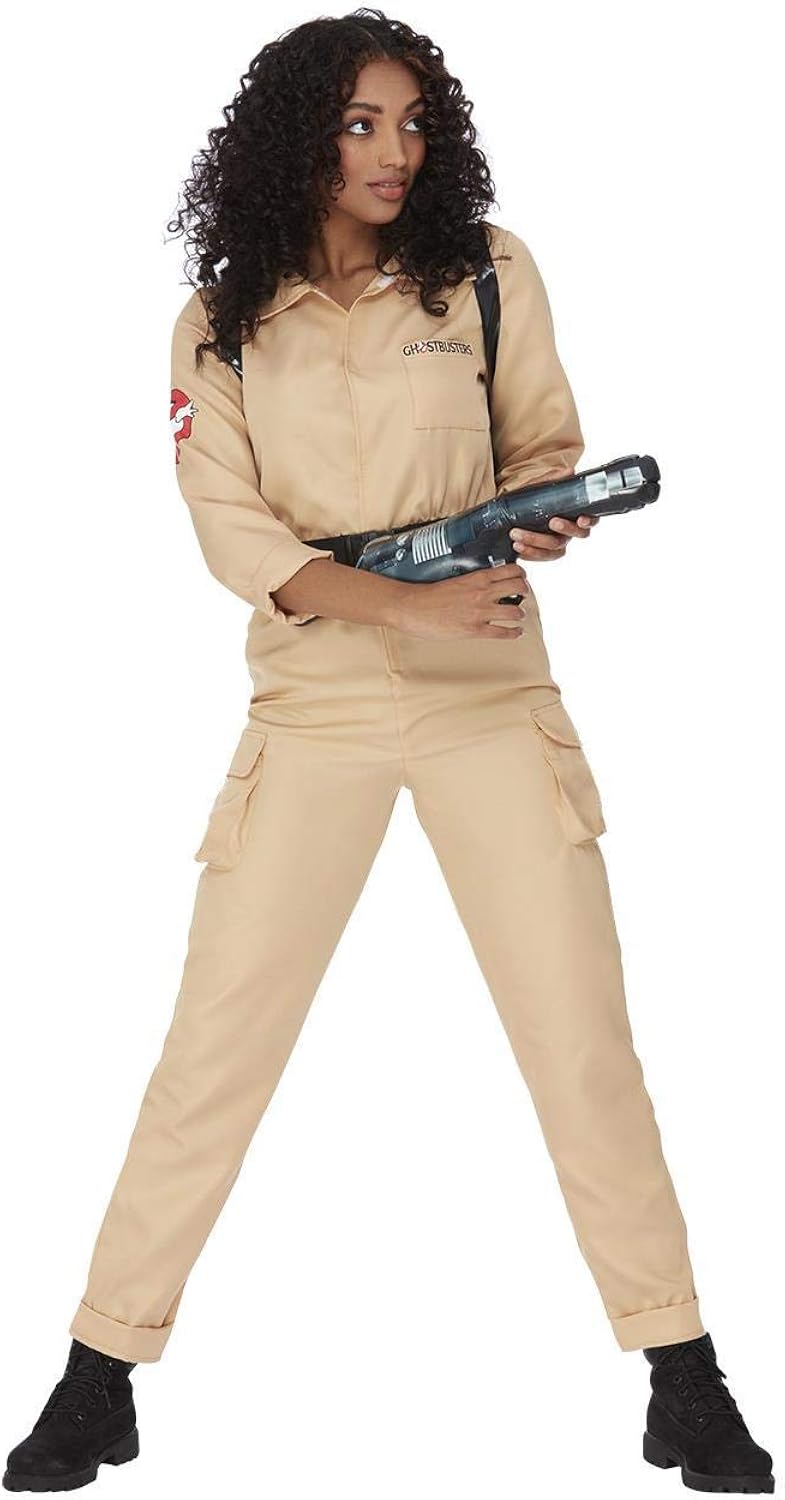 Smiffys Ghostbusters Ladies Costume Jumpsuit with Inflatable Backpack