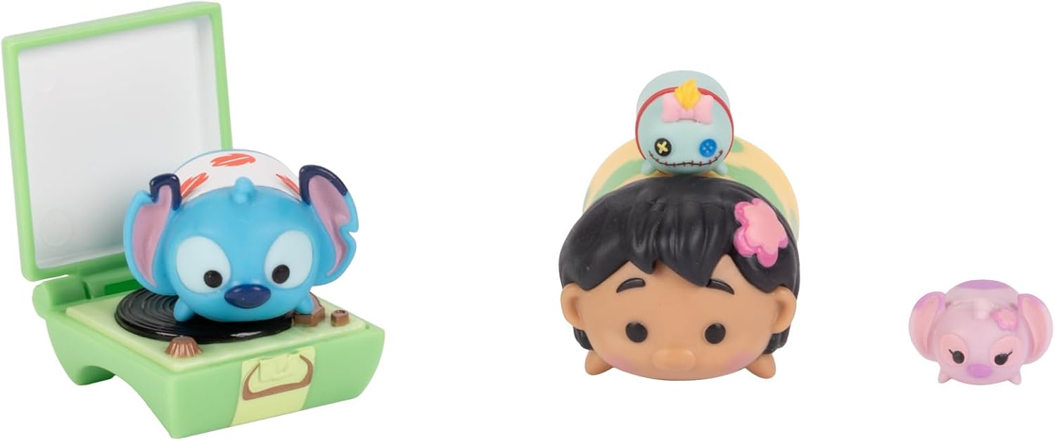 Disney Tsum Tsum Lilo & Stitch Story Moment Set - 4 Figures with Accessory in Window Box