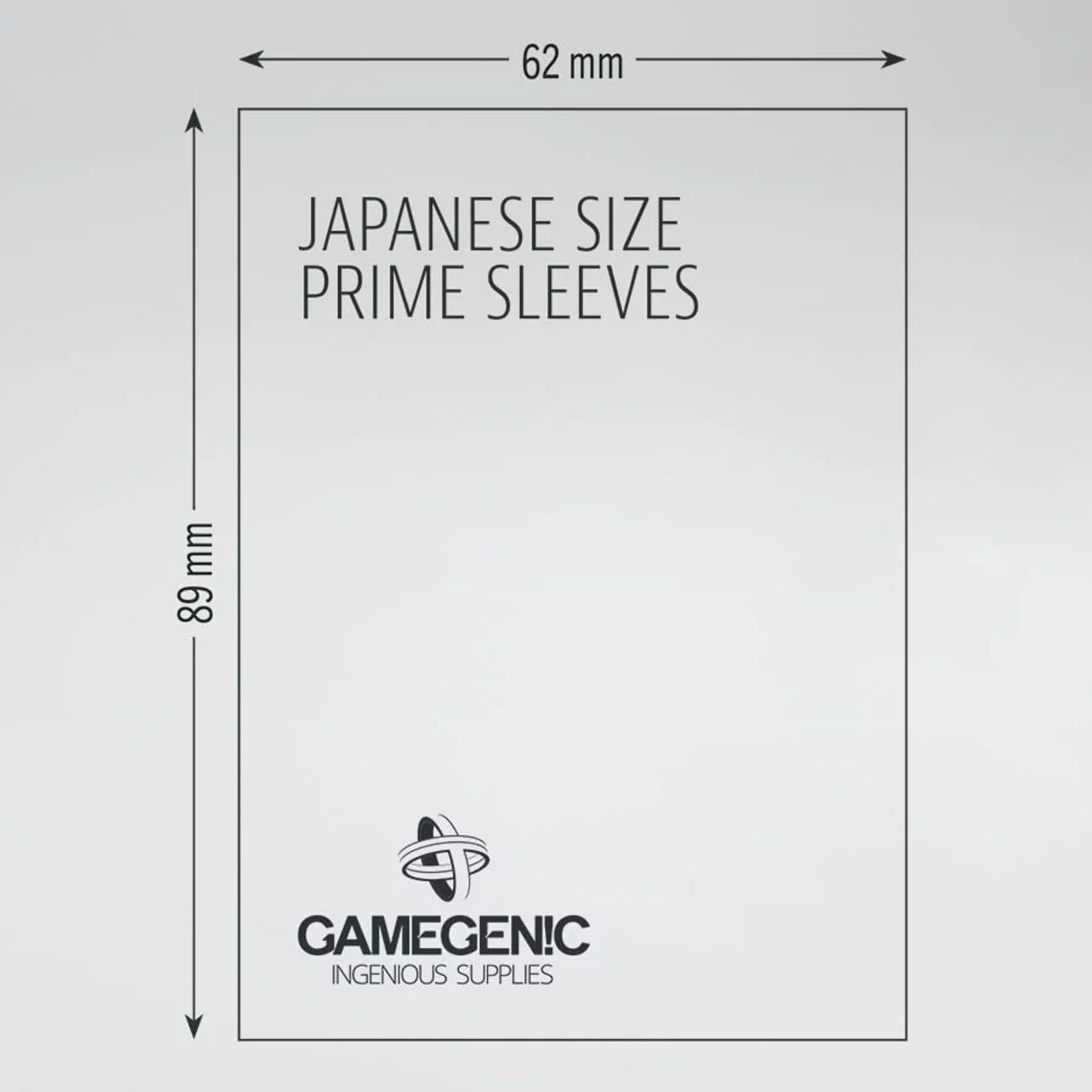 Gamegenic Prime Japanese Sized Sleeves Black - Multi-Language (Includes Spanish)