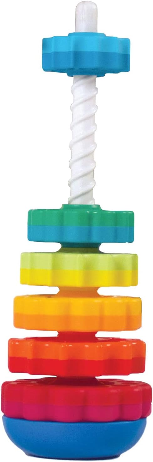 Fat Brain SpinAgain FA110-1 Stacking & Twirling Toy for Toddlers