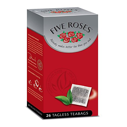 Five Roses - Tagless Teabags (Pack of 6, 156 Total Teabags)