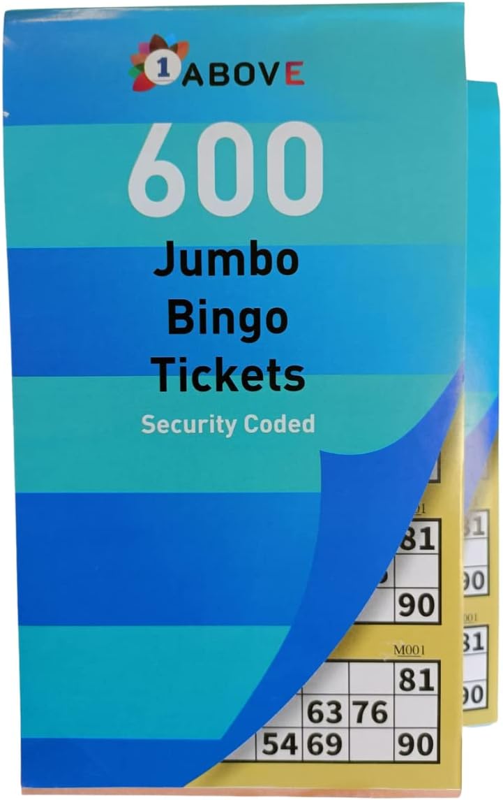 1ABOVE Bingo Tickets Stationery Multi Fun Books Pages Jumbo
