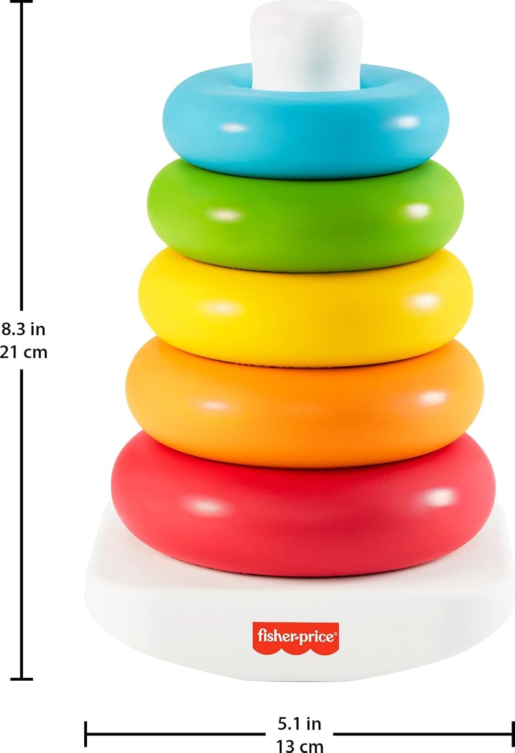 Fisher-Price Eco Rock-a-Stack - Classic Stacking Toy for Babies 6M+