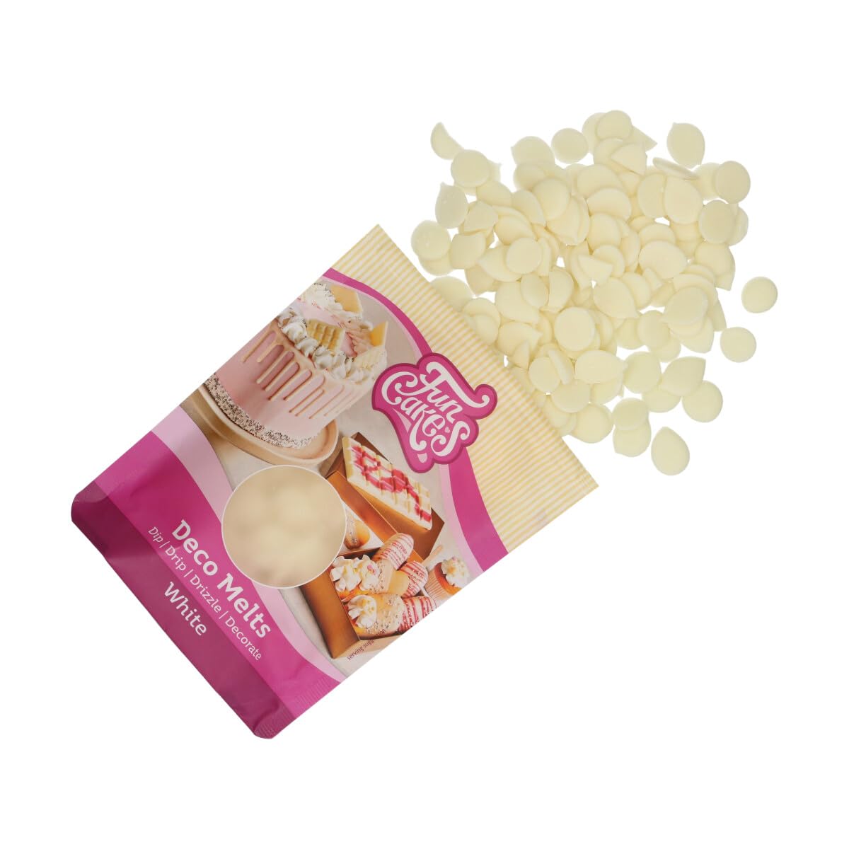 FunCakes - Deco Melts White Coating, AZO Free, 250 g