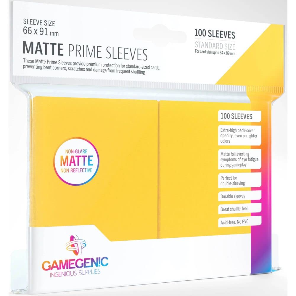 Gamegenic Matte Prime Sleeves - 100-Pack for Trading Card Games