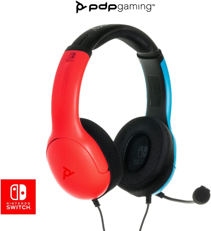 PDP LVL40 Wired Stereo Headset for Nintendo Switch - Joy-Con Blue/Red