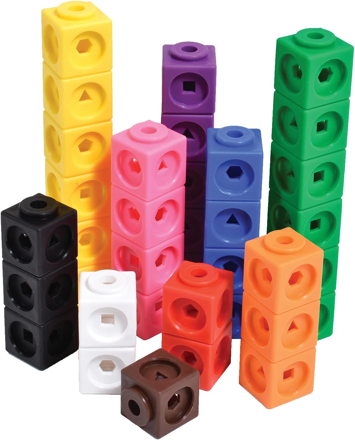 EDX Education Math Cubes - 100-Piece Linking Cube Set for Early Learning