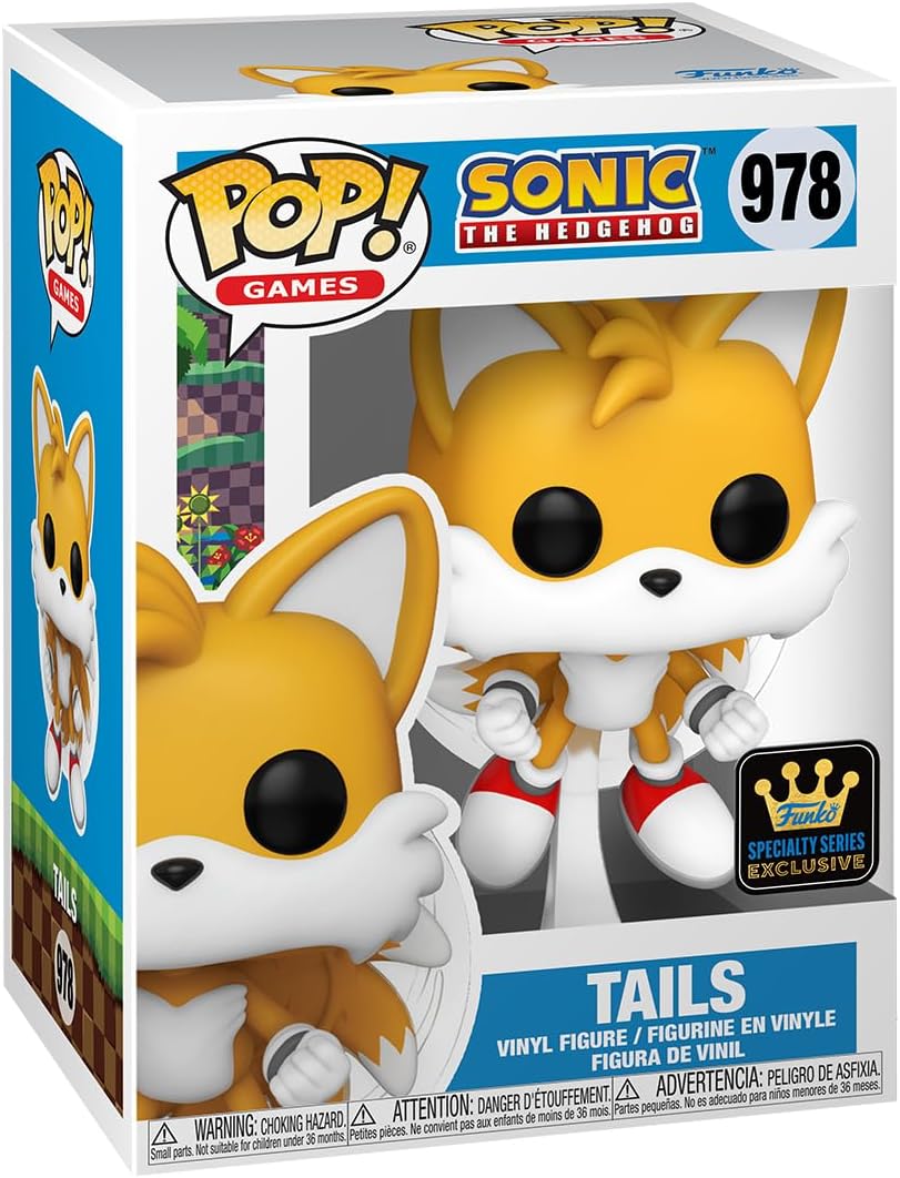 Funko Pop! Games: Sonic - Miles Tails Prower (Flying) Flocked Vinyl Figure
