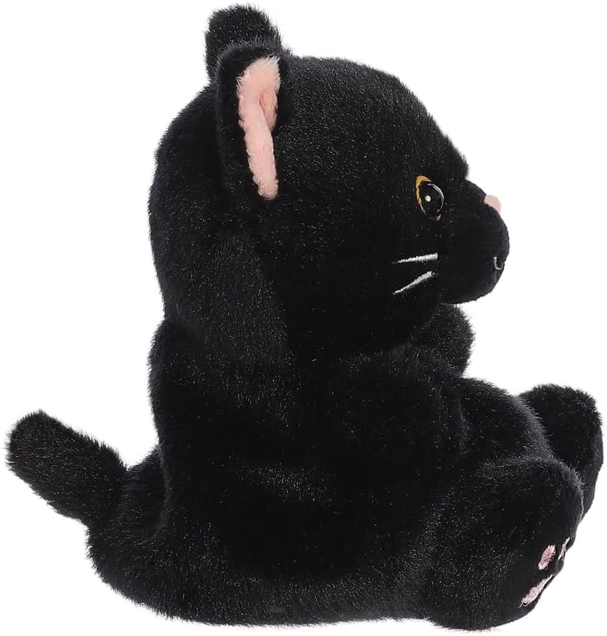Aurora Palm Pals Twilight Black Cat 5In - Soft Plush Toy for Babies & Toddlers
