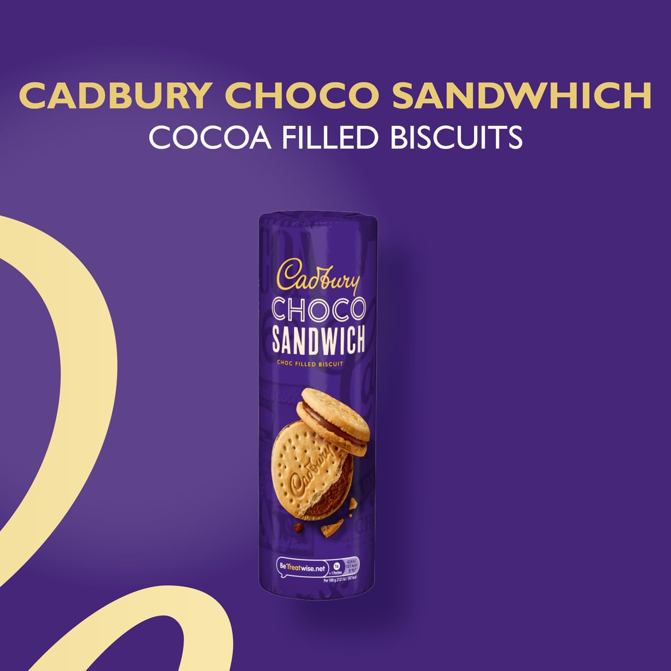 Cadbury Choco Sandwich Biscuit - Chocolate Filled Biscuits, 260g