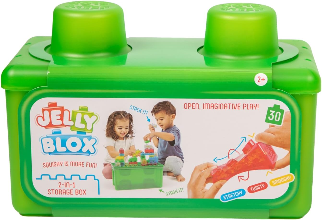 Jelly Blox Storage Case - Squishy Building Set for Toddlers 2+