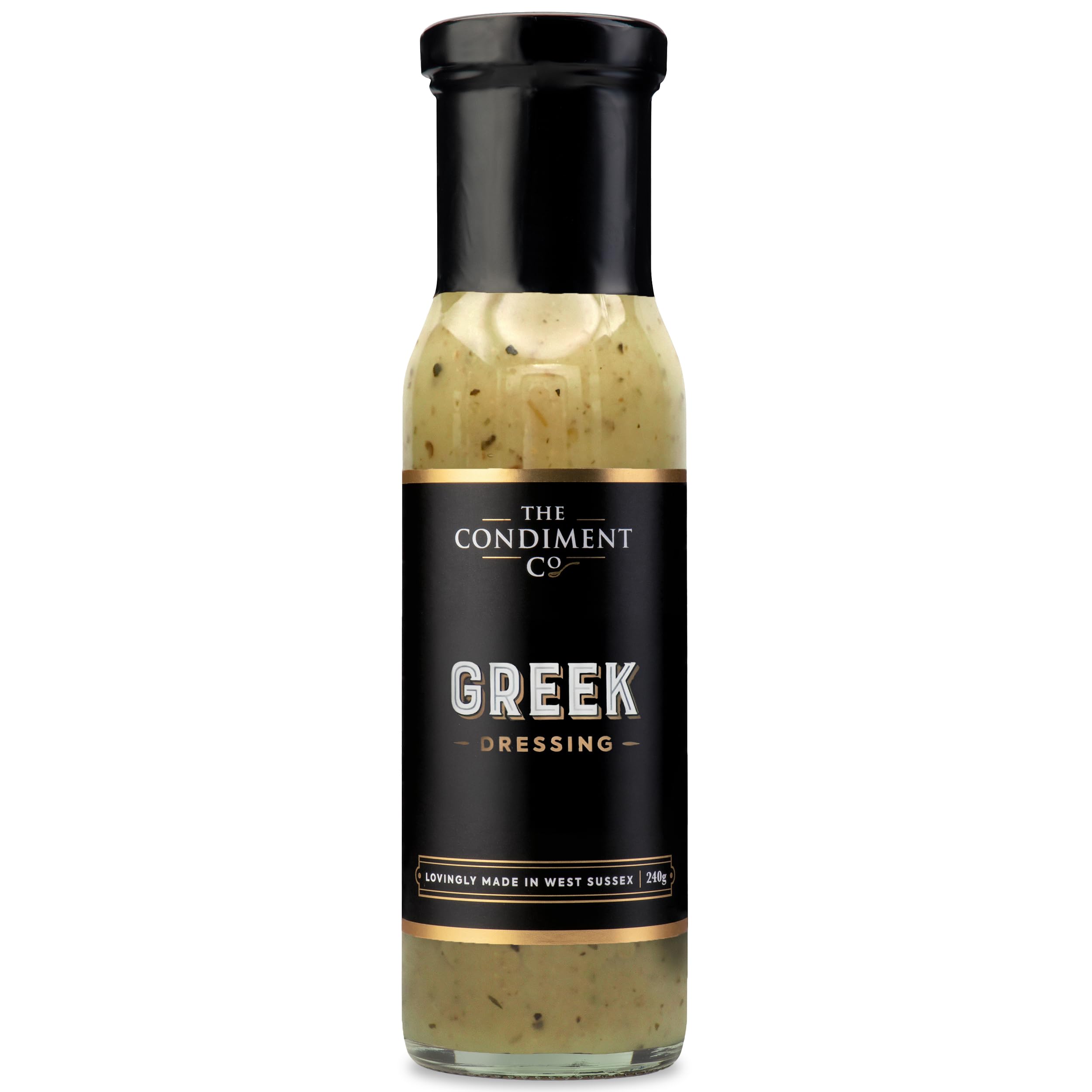 The Real Condiment Company Greek Dressing 240g - Olive Oil & Citrus Herb Vinaigrette