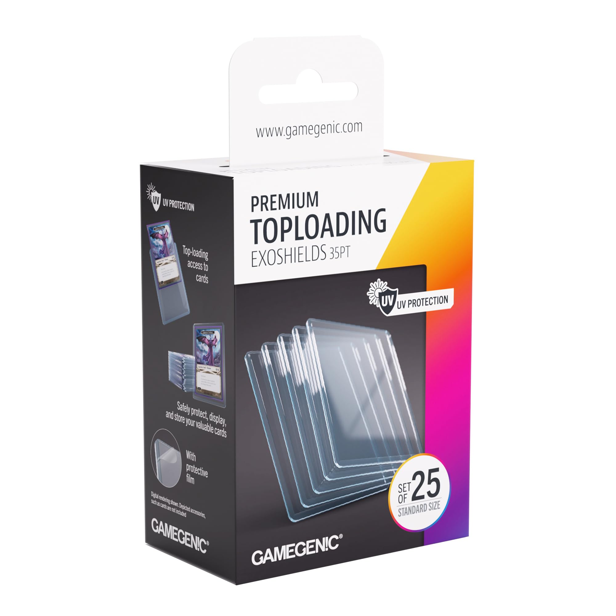 Gamegenic Premium Toploading Exoshields 35pt (25ct) – Card Game Accessory for Sleeved Cards