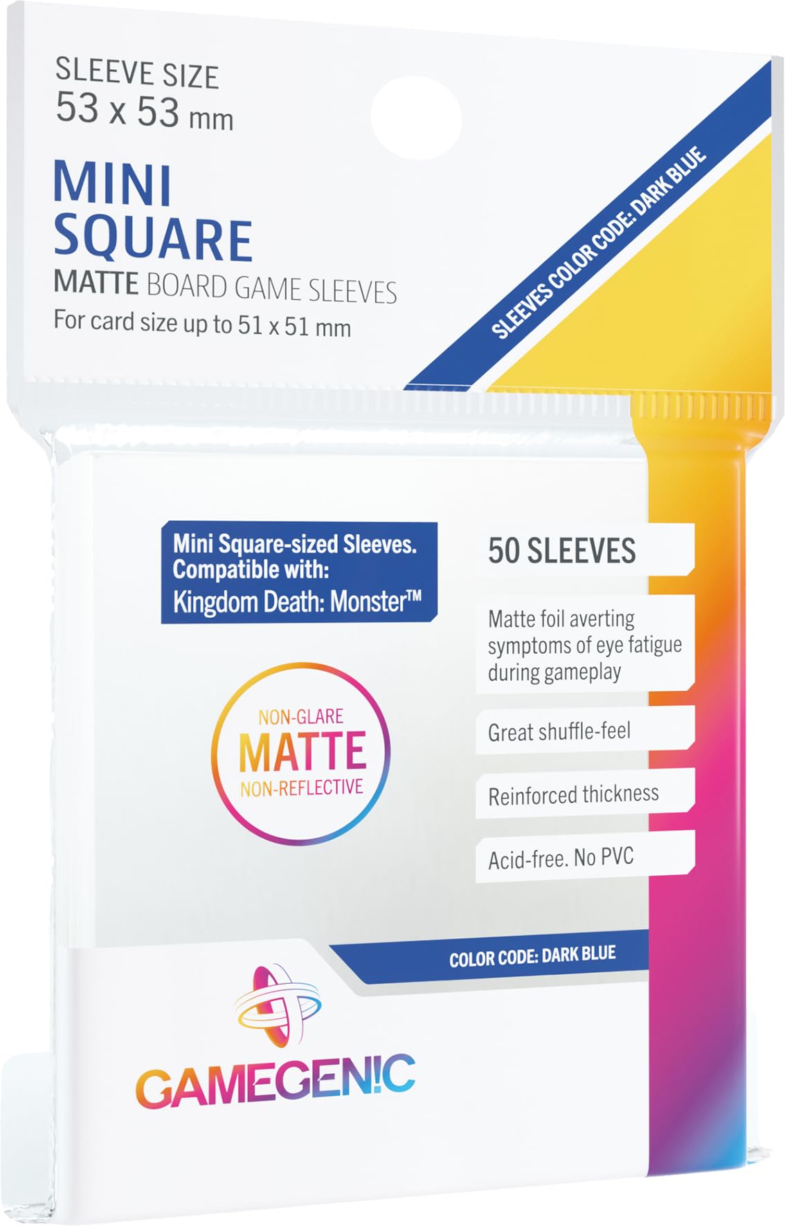 Fantasy Flight Games Matte Mini Square Sleeves 53x53mm (50) - Clear
