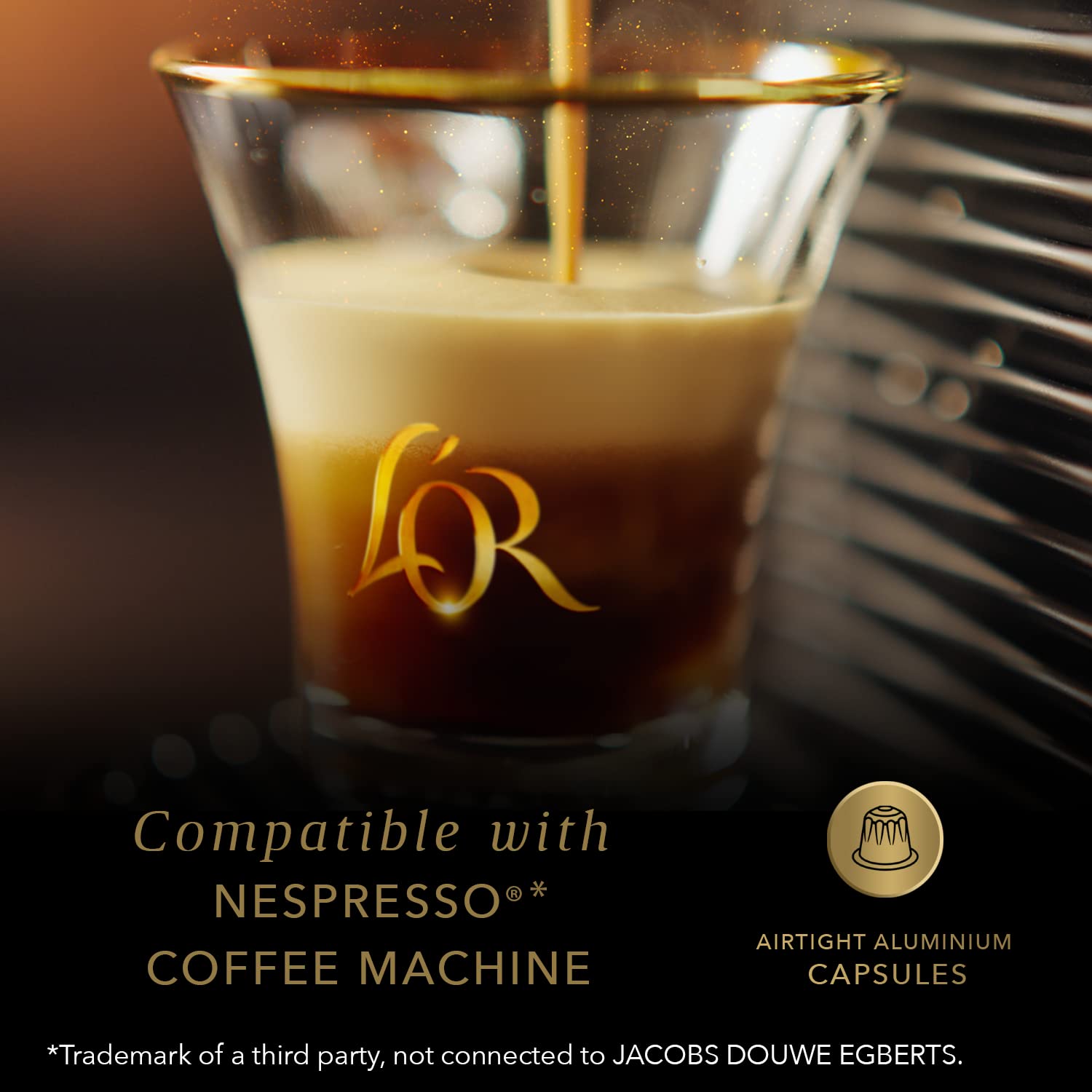 L'OR Espresso Lungo Profondo Coffee Pods x10 Intensity 8 - Compatible with Nespresso Machines