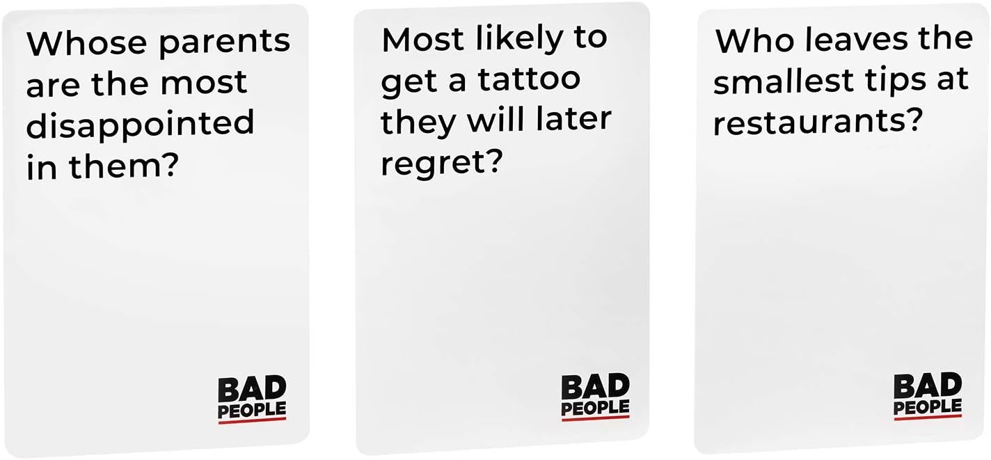 BAD PEOPLE BAD PEOPLE Game Card Game