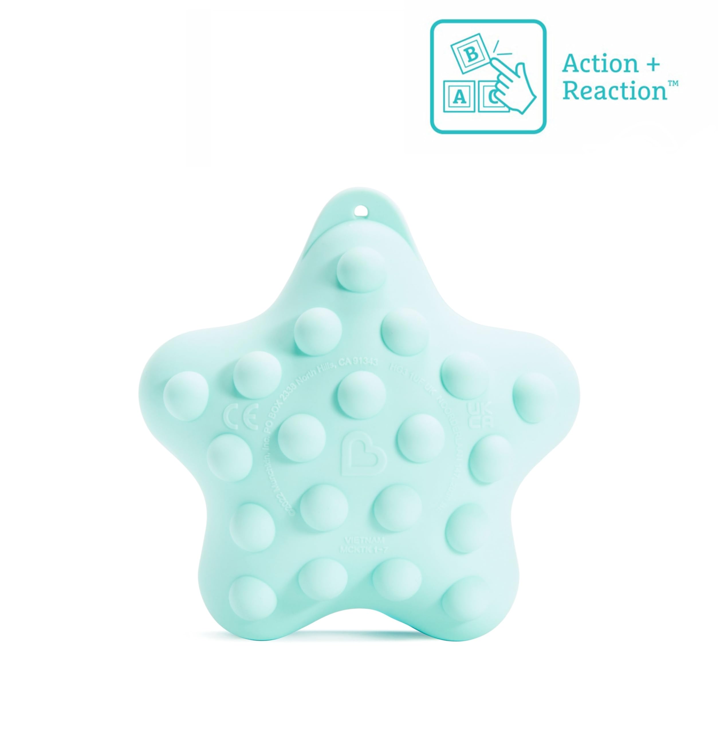 Munchkin® Pop Squish Popping Bath Toy - Starfish Sensory Fidget for Toddlers 12M+