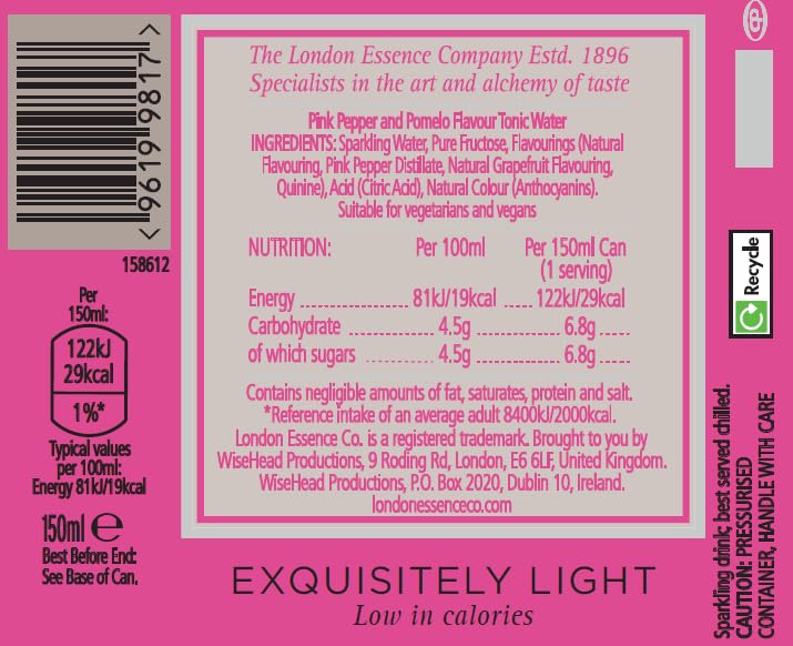 THE LONDON ESSENCE CO. Pomelo & Pink Pepper Tonic - Premium Cocktail Mixer