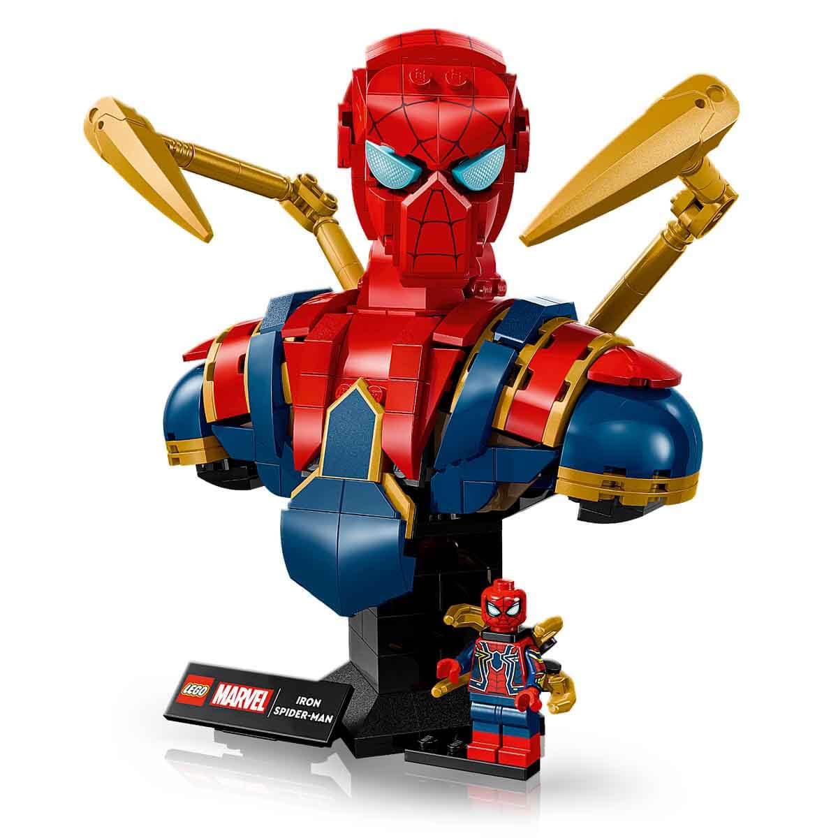 LEGO Marvel Iron Spider-Man Bust - Buildable Display Model for Adults (76326)