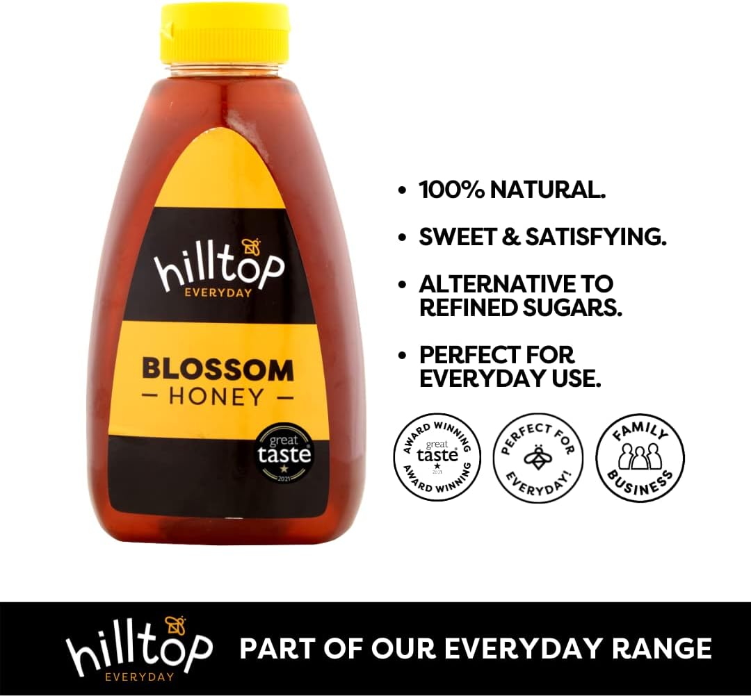 Hilltop Honey Blossom Honey 720g Squeezy Bottle - Pure Natural Honey