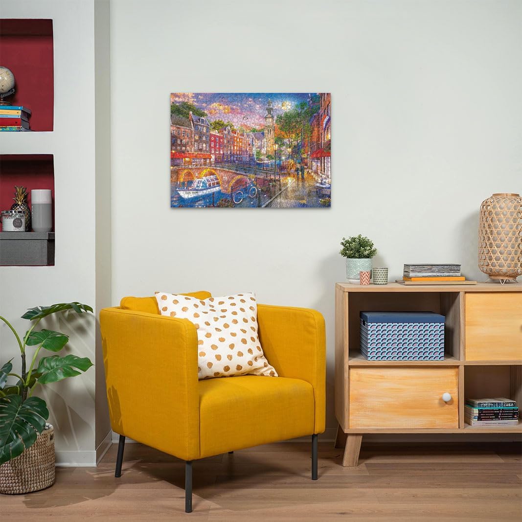 Ravensburger Amsterdam 1000-Piece Jigsaw Puzzle - Historic Cityscape for Adults & Teens