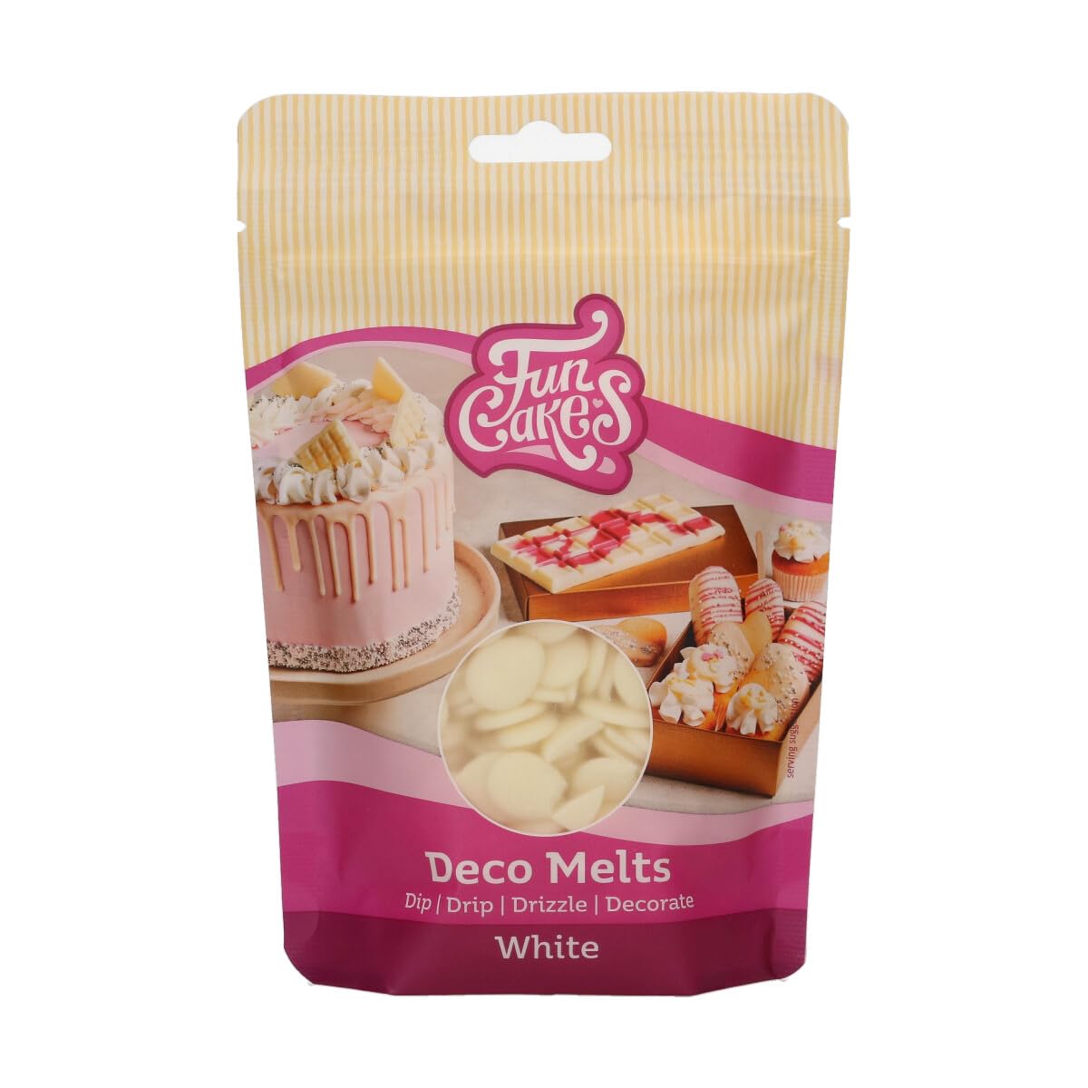 FunCakes - Deco Melts White Coating, AZO Free, 250 g