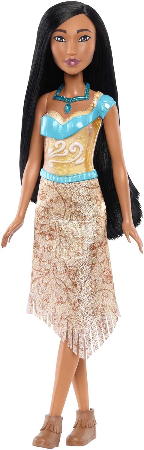 Disney Princess Pocahontas Posable Fashion Doll with Sparkling Outfit and Removable Accessories