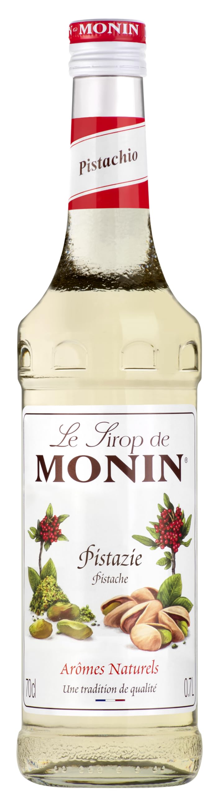 Monin Pistachio Syrup 700ml - Rich Nutty Flavour for Coffee, Cocktails & Dessert Drinks