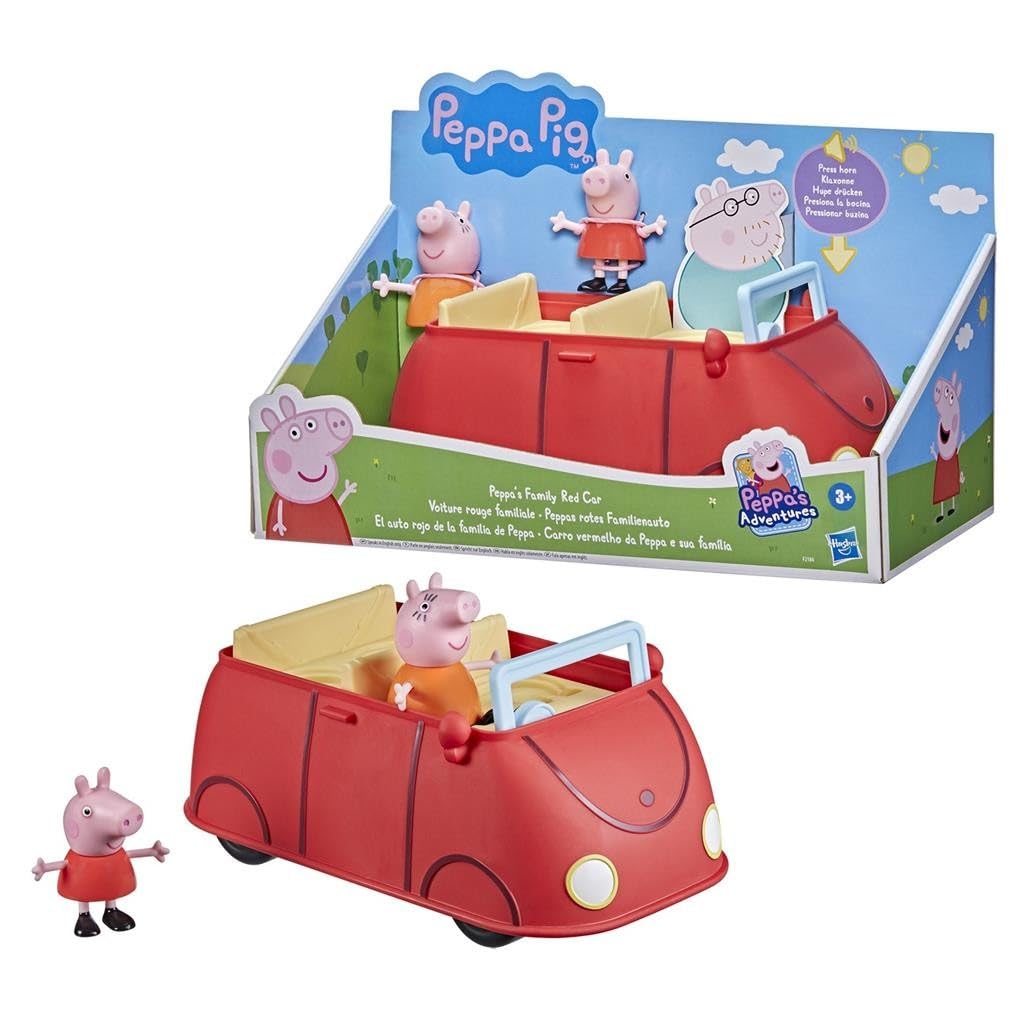 Peppa Pig Peppa’s Family Red Car Toy - Interactive Vehicle with Sounds & Rolling Wheels for Ages 3+