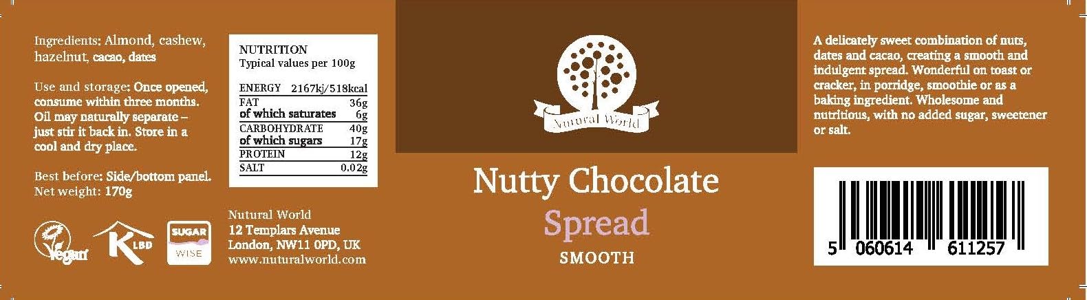 Nutural World - Smooth Nutty Chocolate Spread (170g)