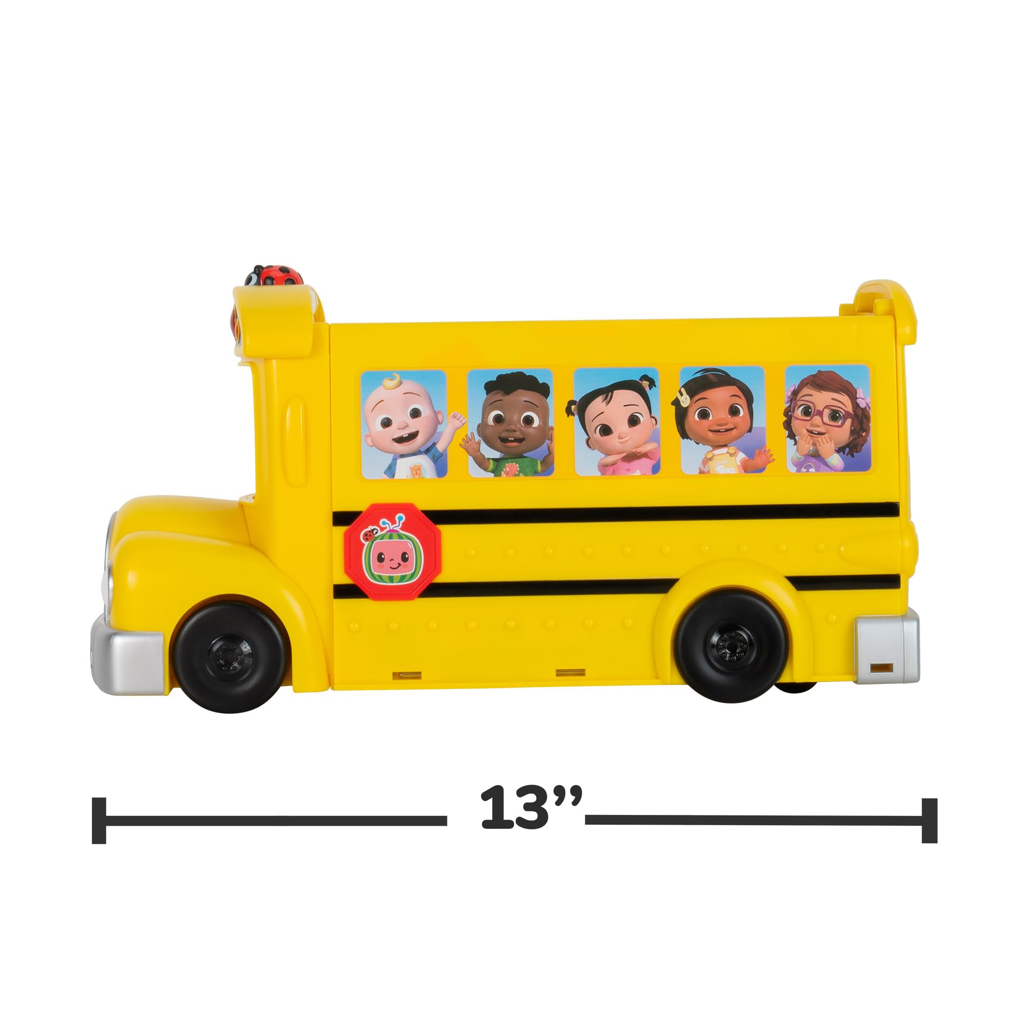 CoComelon Transforming School Time Bus - Lights, Sounds & 3 Songs - 2-in-1 Playset