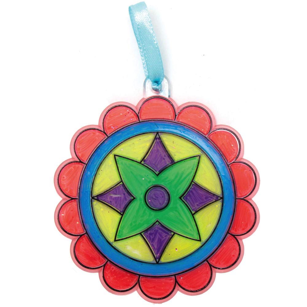 Baker Ross - Diwali Rangoli Suncatchers Craft Kit (AX313) - Pack of 10