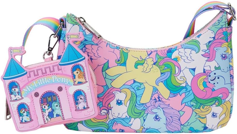 Loungefly My Little Pony All Over Print Crossbody Bag with Detachable Coin Purse