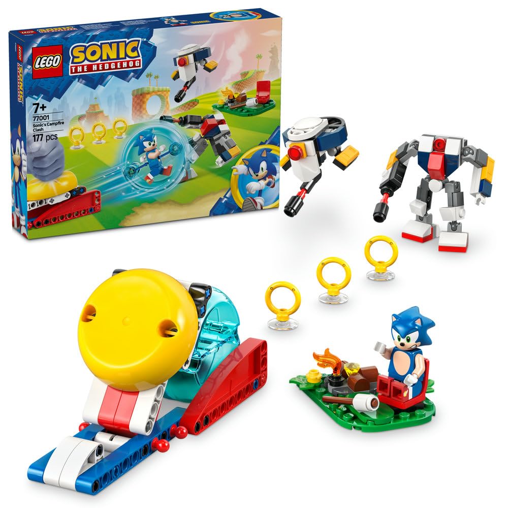 LEGO Sonic the Hedgehog Sonic’s Campfire Clash Building Set with Speed Sphere Launcher