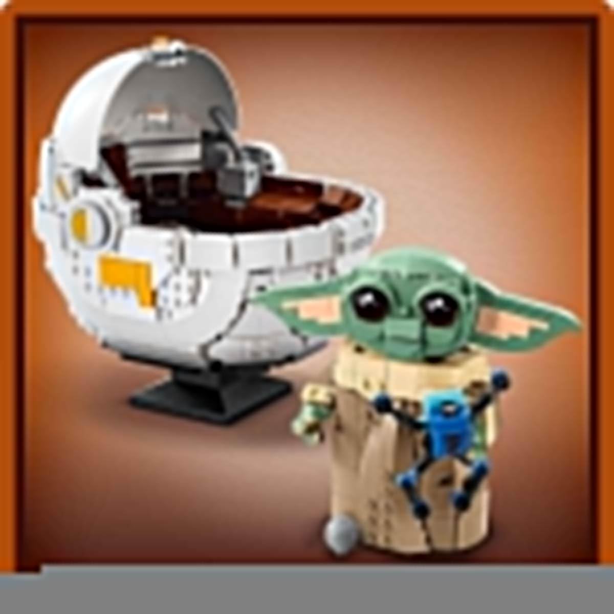 LEGO Star Wars 75403 Grogu with Hover Pram Building Toy Set - Buildable Display Model for Kids 10+