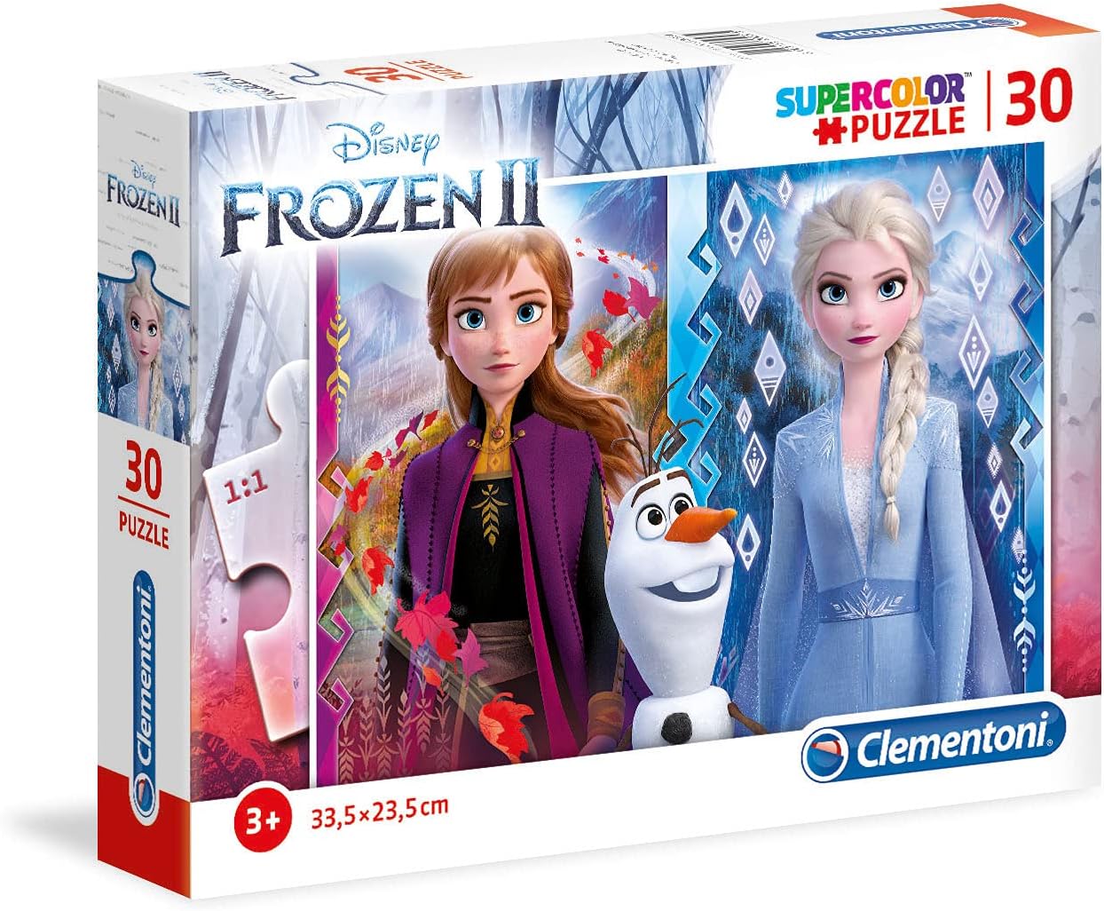 Clementoni Disney Frozen 2 x 30-Piece Puzzle Set - Educational Floor Puzzles for Kids 3 Years+