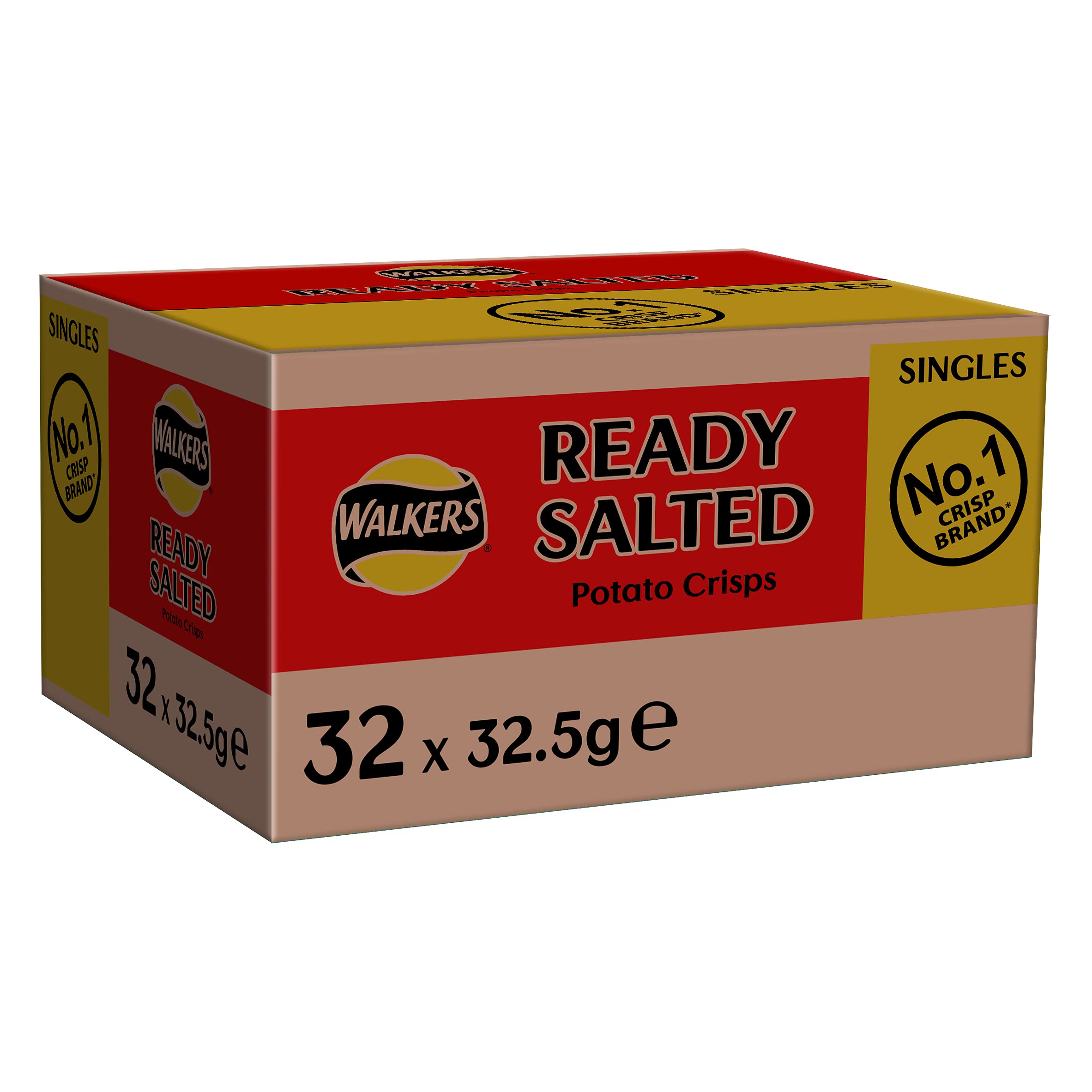 Walkers Ready Salted Crisps 32.5g (Case of 32)