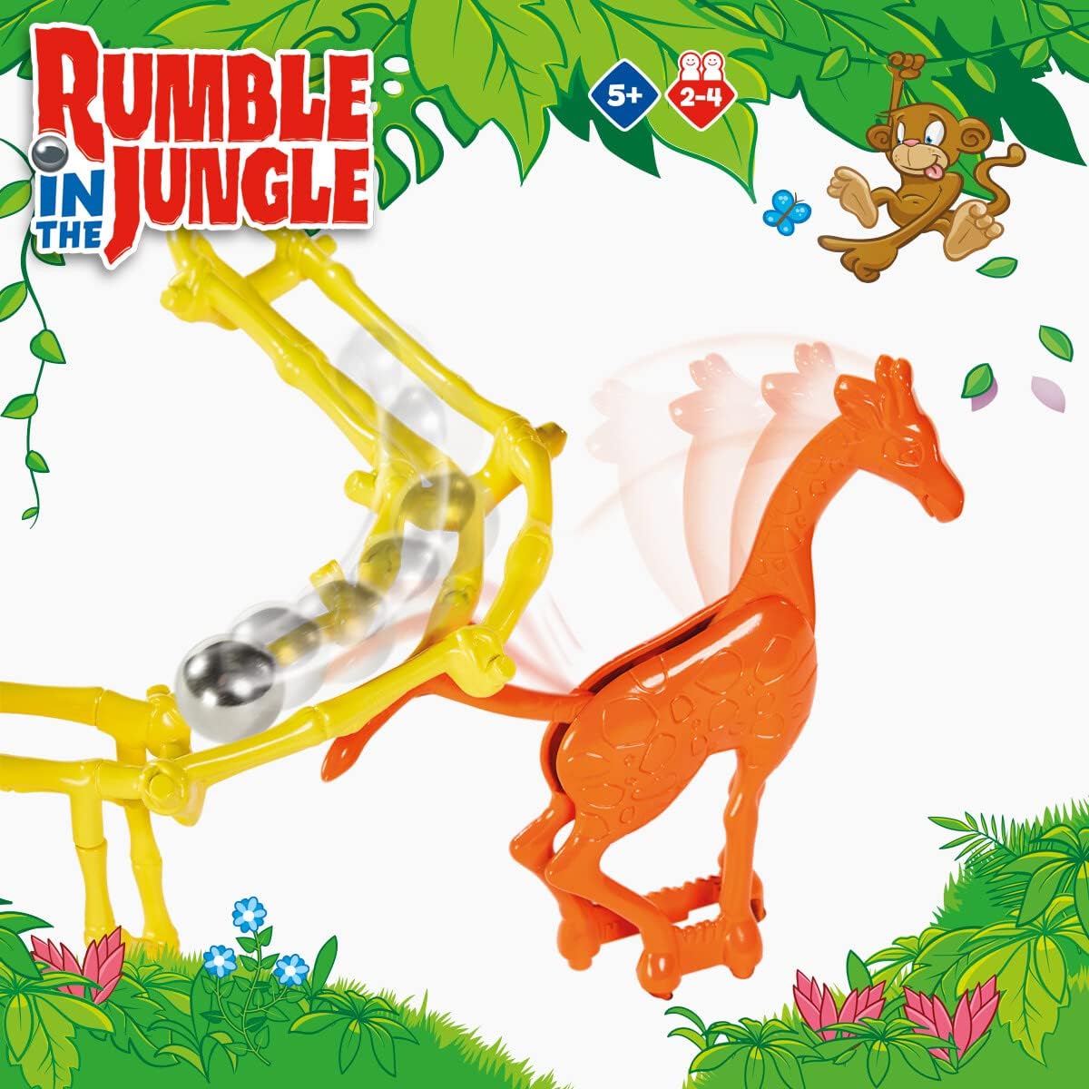 TOMY Games Rumble in the Jungle Board Game, Family Action Game for Kids & Adults