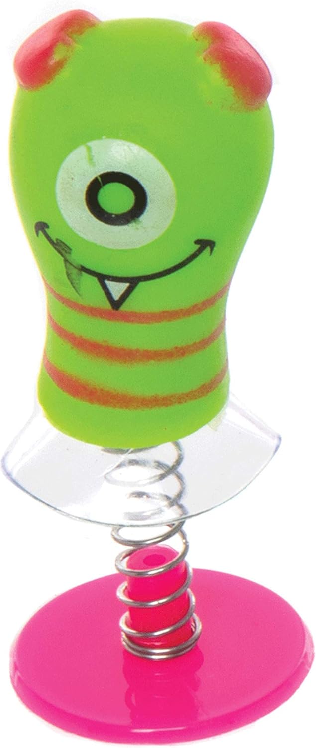Baker Ross Monster Jump Poppers - Assorted Jumping Toys for Kids, Pack of 6