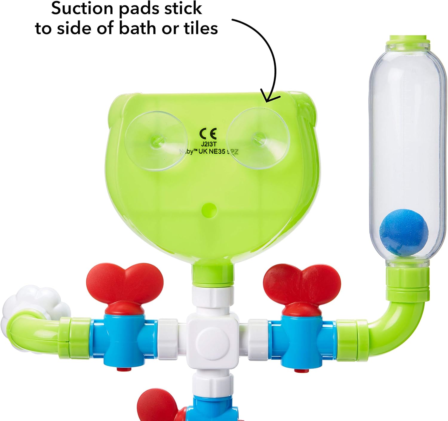 Nuby Wacky Water Works Pipes Bath Toy - Educational Bath Playset for 3 Years and Over