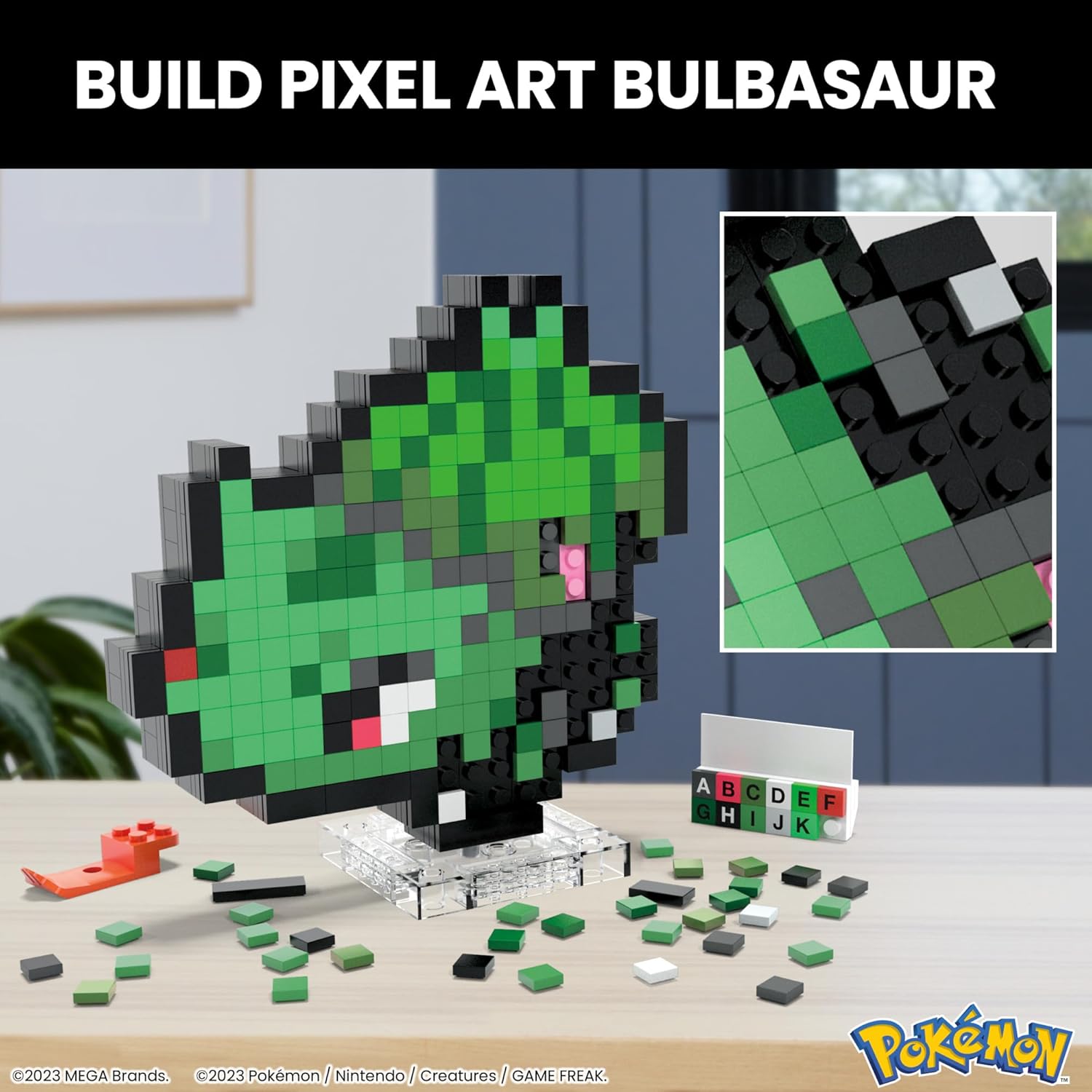 MEGA Pokémon Bulbasaur Building Set - 374-Piece Pixel Art Figure for Adult Collectors