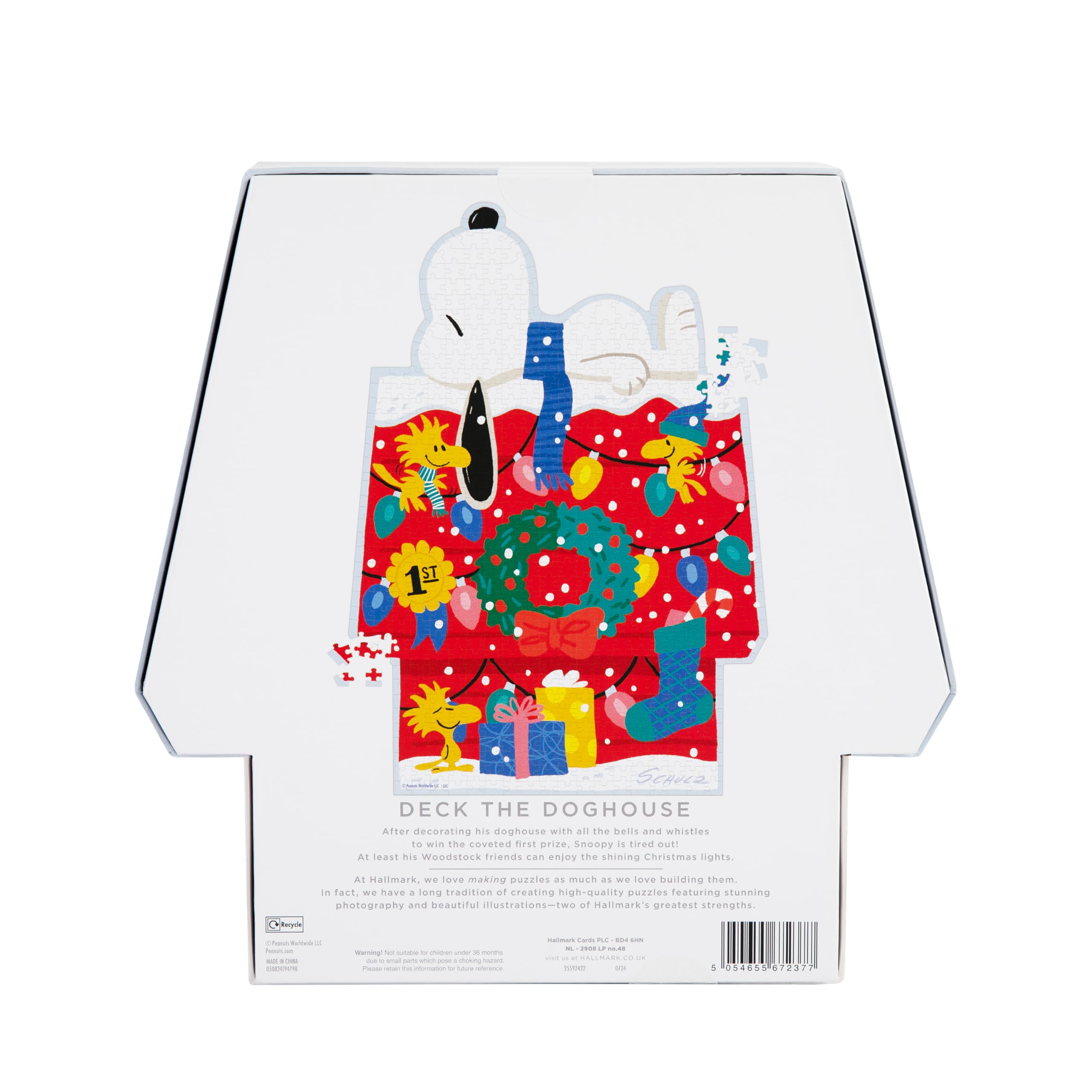 Hallmark SNOOPY's Doghouse Jigsaw Puzzle - 680-Piece PEANUTS Christmas Puzzle