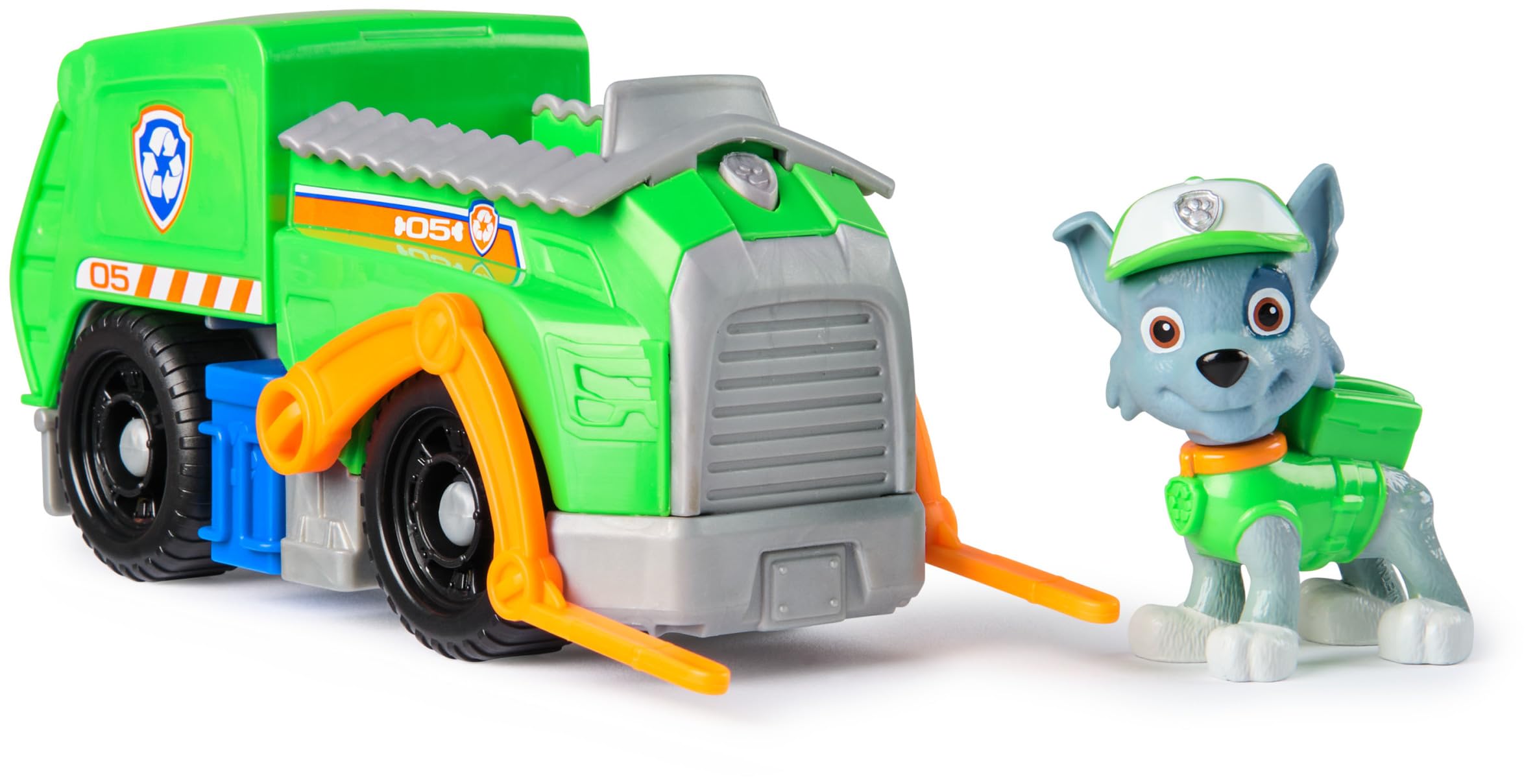 Paw Patrol Rocky's Recycling Lorry - Toy Vehicle with Collectible Action Figure for Kids 3+