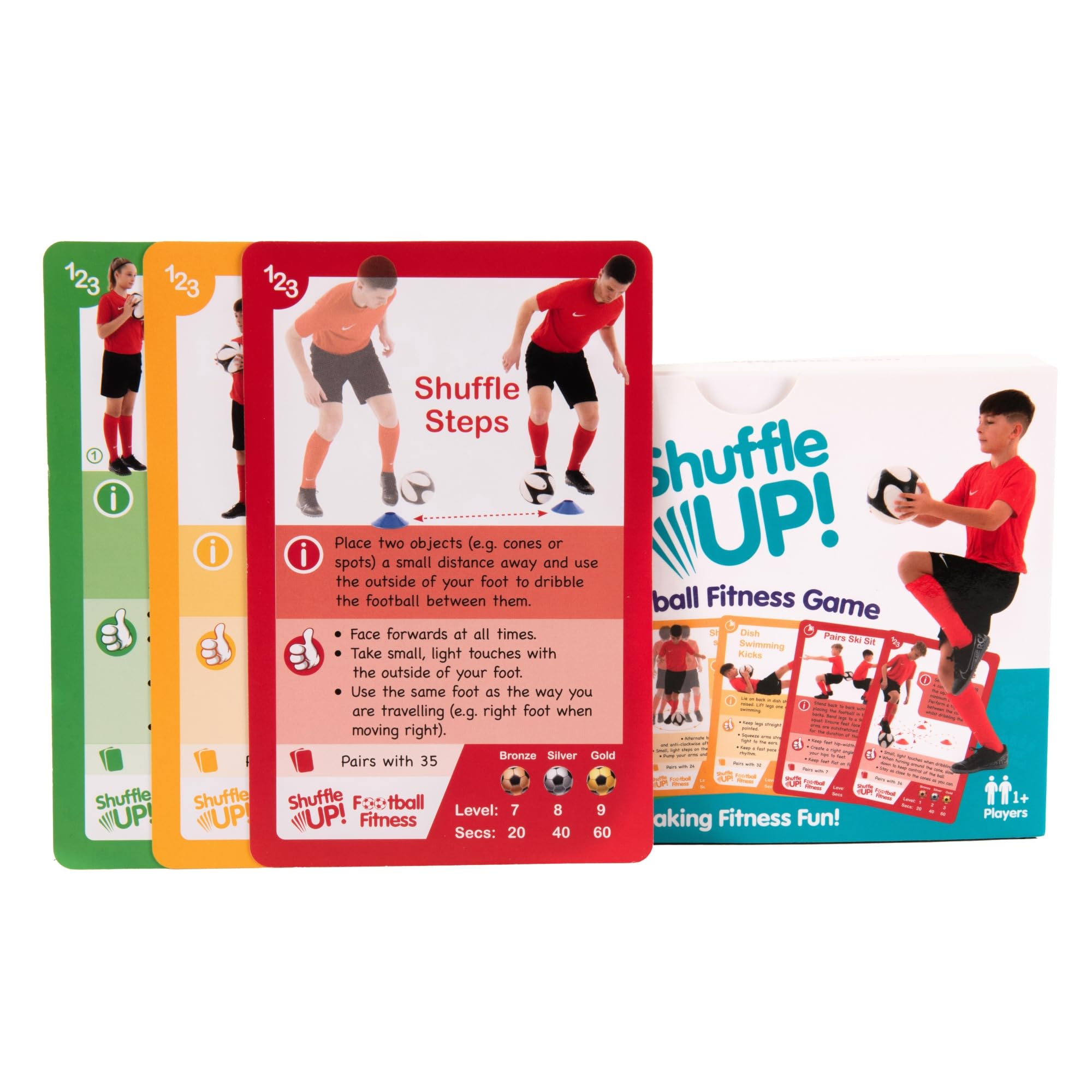 Shuffle Up Football Games - Family Card Game with 70+ Fun & Active Fitness Challenges