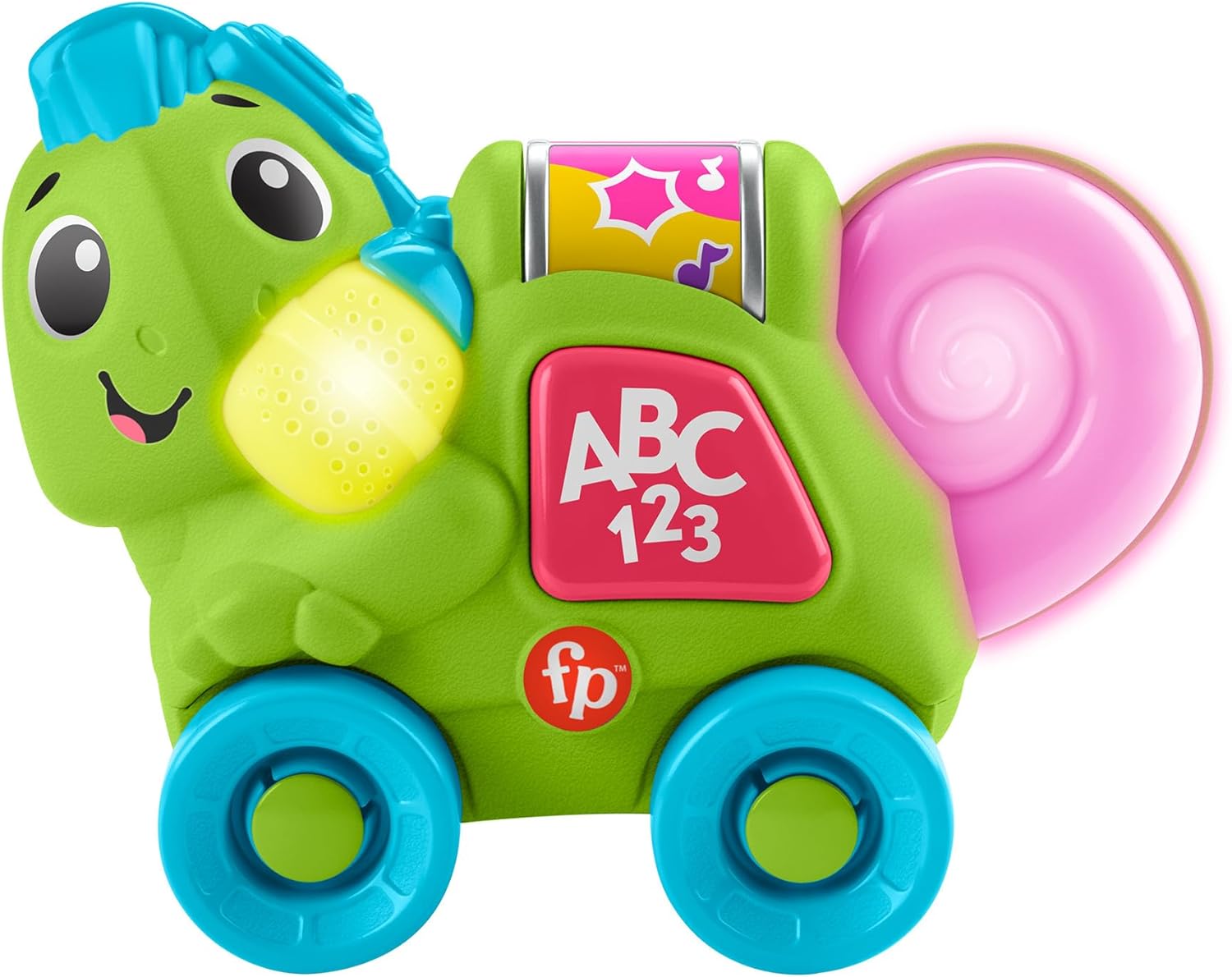 Fisher-Price Link Squad Crawl 'n Colors Chameleon - Interactive Musical Learning Toy for Babies 9M+