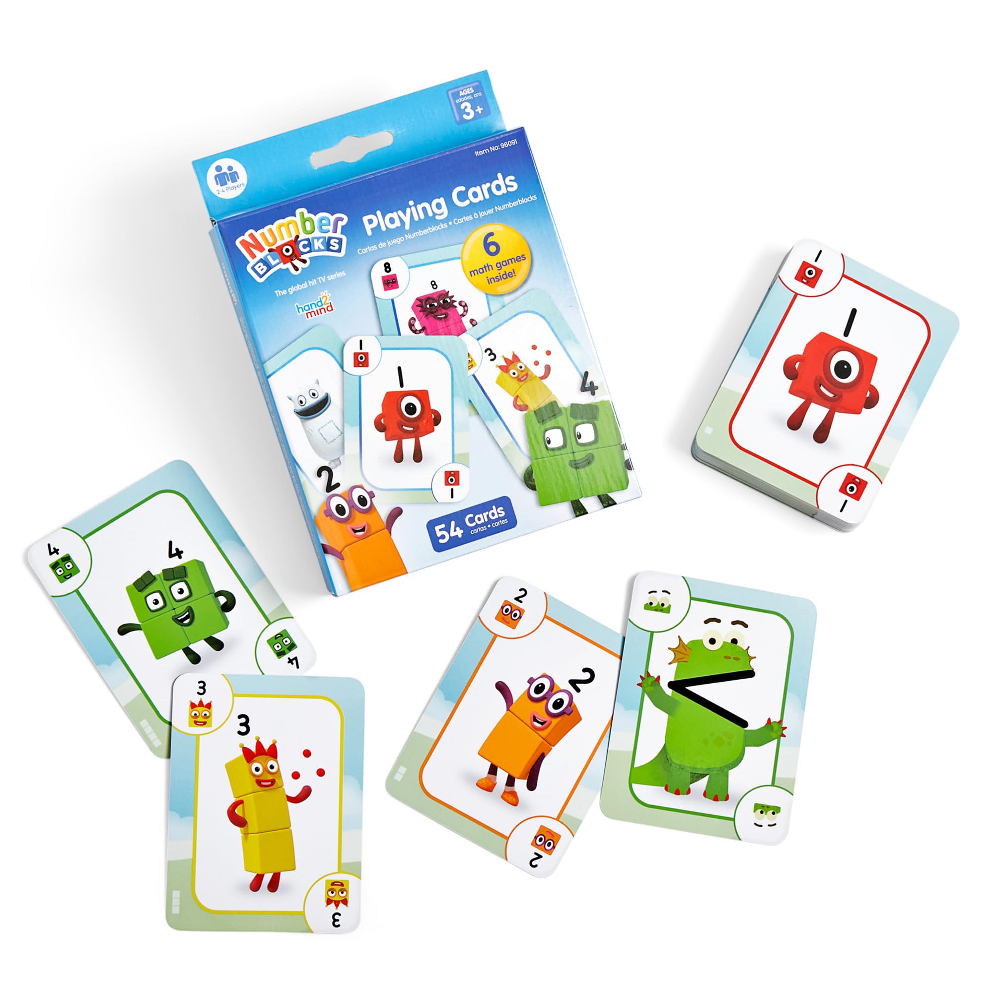Learning Resources Numberblocks Playing Cards, 54-Card Set with Game Guide for Kids 3+